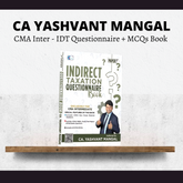 CMA Inter IDT | Questionnaire + MCQs Book by CA Yashvant mangal | For Dec 25 & June 26